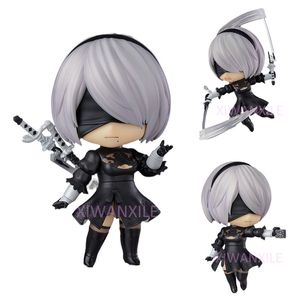 Action Toy Figures # 1475 Nier Automata 2B Anime Figure Yorha No.2 Type B Action Figure Nier Automata 2B Figurine Collection Modèle Doll Toys 10cm 230227