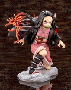 Actie Speelfiguren 14CM Anime Figuur Demon Slayer Leuke Battle Squat Poses Model Poppen Speelgoed Meisje Gift Verzamelen boxed Materiaal