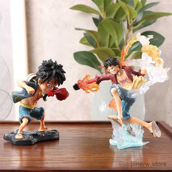 Figurines d'action 14 cm Anime One Piece Action Figure Monkey D Luffy Fire Punch Gear 2 Dominateur Combat Kawaii Poupée PVC Modèle à Collectionner Jouet