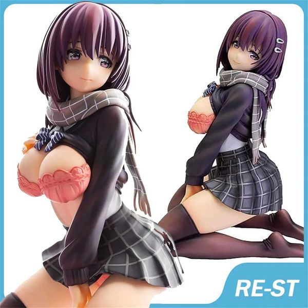 Acción Figuras de juguete 15cm Figura de anime japonesa Jk Girl ha sido despojada ver PVC Figurina de acción sexy modelo de niña desnuda Figura hentai juguetes para adultos regalo Y240425NE36