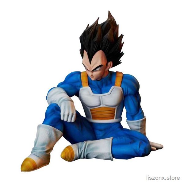 Acción Figuras de juguete 15 cm Z Figuras de anime Vegeta Postería Sentada DBZ GK Figurina Estatua PVC Modelo de muñeca Collectible Juguetes Red