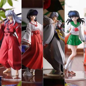 Figurines d'action 16-20 cm Anime Inuyasha Sesshoumaru Higurashi Kagome Kikyo Figurine d'action décor de voiture Statue Pvc modèle à collectionner Figurine jouets