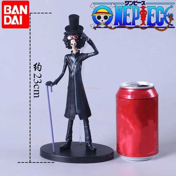 Action Toy Figures 16 / 23cm One Piece Anime Figure Brooke Black Series Models Dolls PVC Figure Action Collection Décoration Kids Birthday Toys Toys T240506