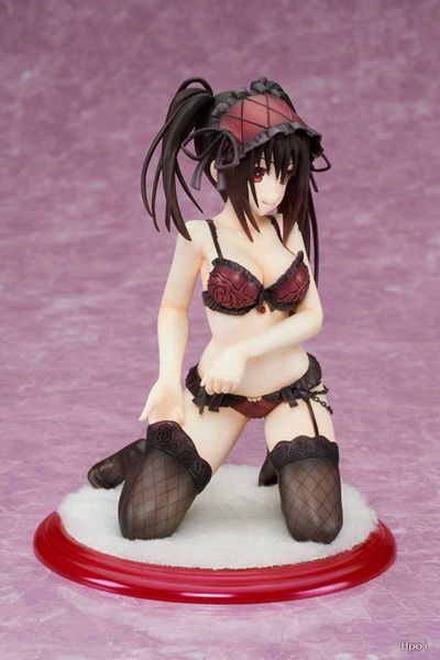 Figurines de jouets d'action 16CM, personnage de dessin animé DATE LIVE, noir, maillot de bain Sexy, modèle de Collection, poupée, jouets, ornements cadeaux