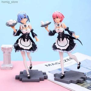 Action Toy Figures 17cm Figure d'anime kawaii girl tablier tablier robe fille pvc modèle d'action jouet anniversaire cadeau y240415