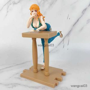 Acción Figuras de juguete 17cm Anime One Piece Figura Nami Pose Pose Model Bar Bar Contador Control de Jeans Jeans Dress Up Action Figura PVC