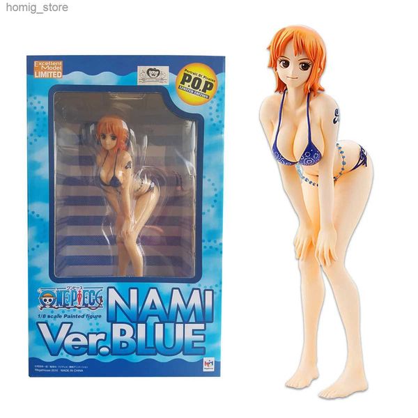 Acción Figuras de juguete 17cm Anime One Piece Pop Swimsuit Nami Pink Model Toy Regalo Red Collection Boxed Luffy Limited Edition-Z Retrato de piratas Y240415