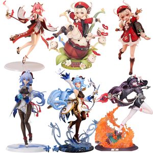 Actie speelgoedcijfers 17cm Genshin Impact Klee Hibana Knight Anime Ganyukeqingpaimon Yae Mikohu Tao Figurine Model Doll Toys 230203