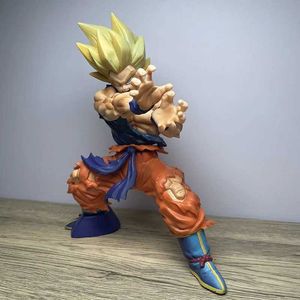 Actie Speelfiguren 18CM Anime Figuur Battle Damage Goku Shockwave Manga Standbeeld PVC Action Figure Collection Model Speelgoed Pop accessoires