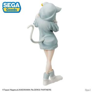 Figurines d'action 18CM, personnage de dessin animé Re Zero, commencer la vie dans un autre monde, oreilles de chat mignonnes, modèle debout pour fille, poupée statique