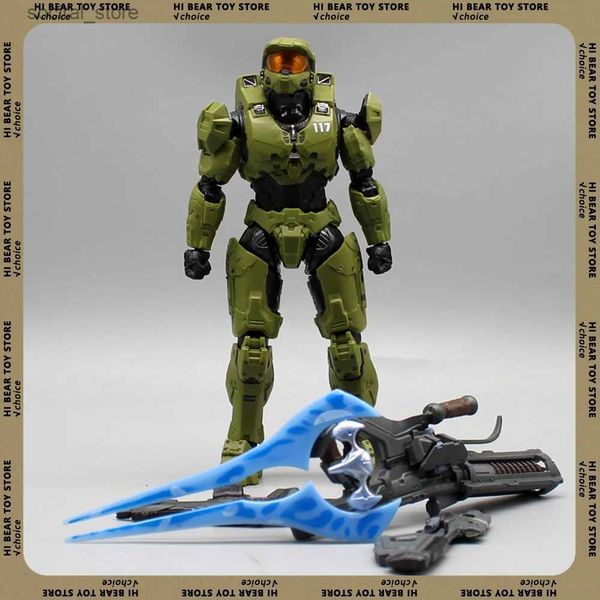 Action Toy Figures 18cm Halo Master Chief Anime Figure Mjolnir Mark VI Gen 3 Figurine 1/12 PVC Modèle de statue Doll Bureau Collectible Decora Toy Gifts L240402