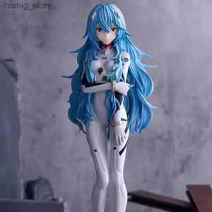 Actie speelgoedfiguren 18cm Nieuw geanimeerd neon licht Genesis Gospel Eva Ayanami Rei Kawaii Figuur PVC Model Toy Doll Collectible Gift Y240415