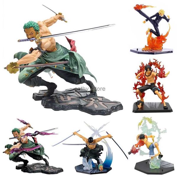 Action Toy Figures 18cm One Piece Luffy Figure Roronoa Zoro Three-Blade SA-MAXIMUM MANGA ANIME statue PVC Collection d'action Modèle Toys for Children231222