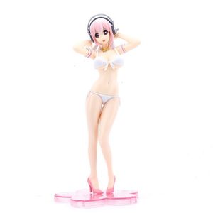 Actie Speelfiguren 19cm Anime Super Sonico van Bunny Girl Senpai Sexy Figuur Speelgoed Bikini schoenen met hoge hakken Sexy Anime model Action Figure Speelgoed 230616