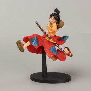 Figurines d'action 20,5 cm Anime ONE PIECE Monkey D Luffy KimonoBattle Collection Combat PVC Action Figure Jouet Collection Modèle Poupée Cadeau Figma T230105