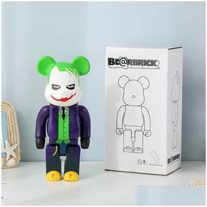 Action Toy Figures 2022 Bearbrick 400 28cm Bear Brick Decoration Fashionable Home Toys with Cartoon Doodle Drop Liviling Gifts Dhtyo