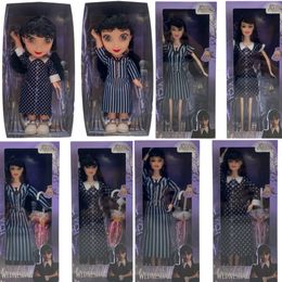 Actiespeelgoedfiguren 2023 Rabu Addams Bjd boneka gabungan menghilangkan sendi Fashion met Set lengkap pakaian berdan dan gadis figur mainan hadiah anak anak 230905