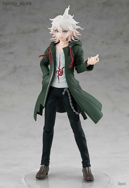 Acción Figuras de juguete 20cm Danguronpa Nagito KOMAEDA PVC Figura de acción Figura de anime Modelo Toyes Figura Recolección de muñecas Distitulación de regalos Happy Havoc Toy Y240415