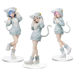 Figurines d'action 20 cm RE Zero-Starting Life in Another World Anime Figure Emilia Rem Ram Puck Figurines d'action de départ Collection Modèle Poupée Jouets 230608