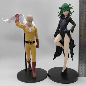 Action Toy Figures 21-22cm 2pcs / Set One Punch Man Anime Figure Saitama / Tatsumaki Action Figure Genos / Fubuki Figurine Collection de collecte