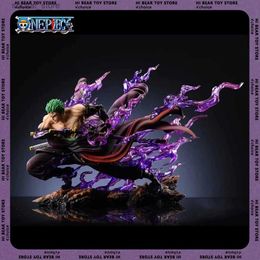 Action Toy Figures 21cm One Piece Anime Figure Roronoa Zoro Figurine PVC GK Statue Figurine Model Collection Doll Collection Decora Desk Toys Gift L240402