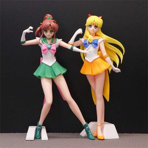 Actie speelgoedfiguren 22 cm anime Sailor Moon Glitter Glamours Kino Makoto Figuur Mars Jupiter PVC Actie Figurine Collectible Decor Kids Toys Gifts T240422