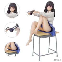 Action Toy Figures 22CM Anime Wind Blown After Classroom Pantalon Bureau KAZEKAORU Sexy Girl Action Figures Collection Modèle Poupée Jouets cadeaux R230710