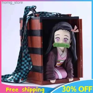 Action Toy Figures 22cm Demon Slayer Kamado Nezuko Figure Popcorn Box Kawaii PVC MODÈLE Doll Poll Pollalals Small Figures Manga Anime Action Gift Toys Y240415