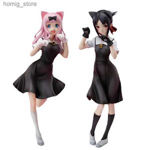 Action Toy Figures 22cm Japan Anime Figure Kaguya-sama Love Is War Fujiwara Cat Ear Mode Model Dolls Toy Gift Collect Mode Toys PVC STATIC Doll Y240415