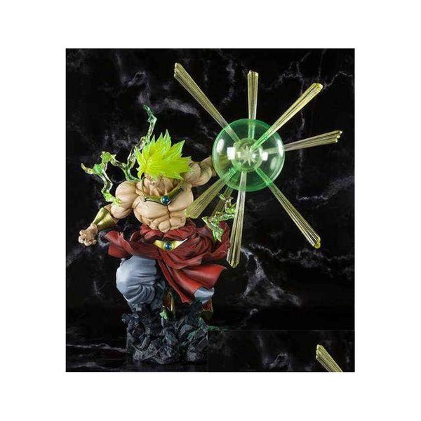 Action Toy Figures 23Cm Japonais Super Broly Pvc Figure Adt Statue Collection Modèle Poupée Enfants Cadeaux De Noël H1105 Drop Delive Dhmfd