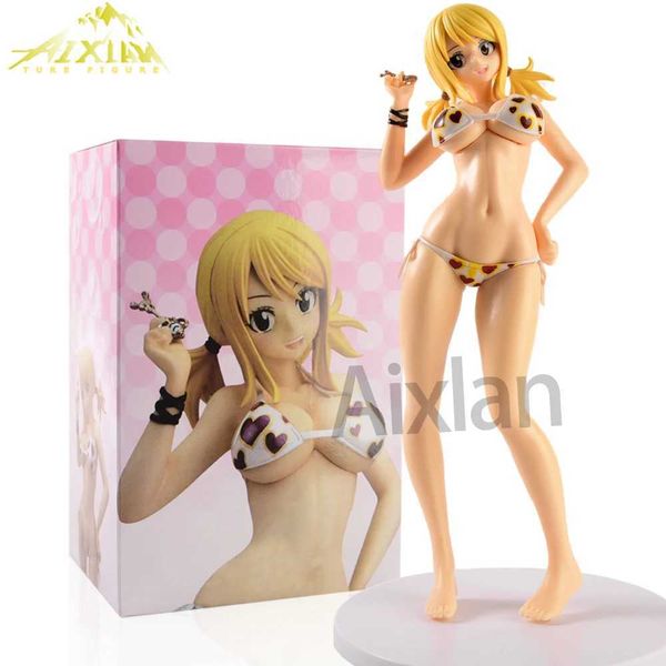 Action Toy Figures 24cm Anime Figure Lucy Heartfilia PVC Action Figure éthérious Natsu Dragneel Sexy Girl Figurine Model Doll Toys Y240425UM4Z