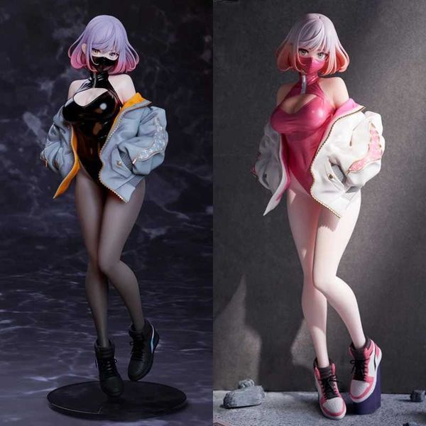 Action Toy Figures 24cm Astrum Design Luna Illustration by yd Animation Sexy Black and Pink Mask Girl Action Picture PVC Modèle Collectible Doll Toyl2403