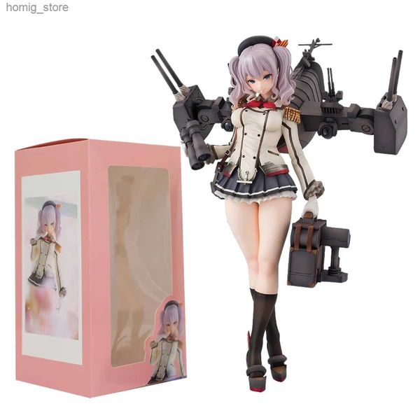 Action Toy Figures 24cm Kantai Collection Figure Kan Colle Kashima Hibiki Azur Lane Anime Girl PVC Action Figure Toy Game State Model Doll Y240415