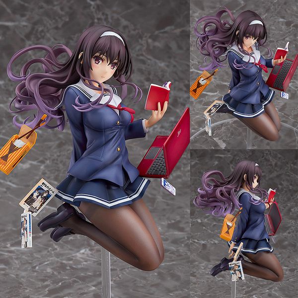 Figurines d'action 24 cm Saenai Heroine No Sodatekata Kasumigaoka Utaha Figurines en PVC Filles Modèle Jouets Collectionner des cadeaux Figure d'anime adulte 230617