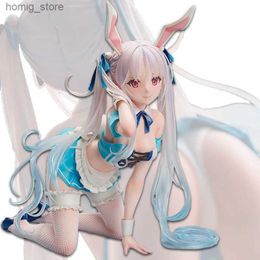 Figuras de juguete de acción 24 cm Figura de anime sexy Chris-Aqua Blue Kawaii Bunny Girl Figurine Los juguetes Hentaiadult pueden quitar la ropa a los pasatiempos japoneses y240415