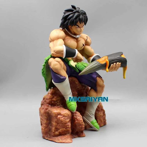 Figurines d'action 24 cm Z Anime Broly Gk Position assise figurines d'action Broli Statue collecteur PVC Super Saiyan jouets pour enfants