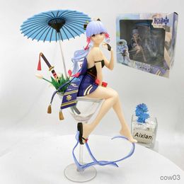 Figurki do zabawy 25CM Anime Genshin Impact figurka postaci z gry Kamisato kolekcja figurek lalka Model dziecko prezenty dla dzieci R230710