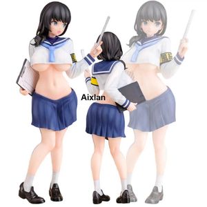 Action Toy Figures 25cm Japonais Toaru Majutsu No Index Anime Figure School Uniform Jugement PVC Figure Sexy Girl Collection Modèle Doll Toy Y24042590ZT