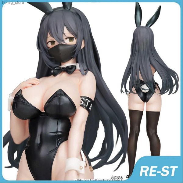 Figuras de juguete de acción 25cm figura de anime nsfw kuro bunny kouhaichan máscara sexy niña desnuda figura de acción juguete para adultos colección de muñecas modelo hentai regalos y240415