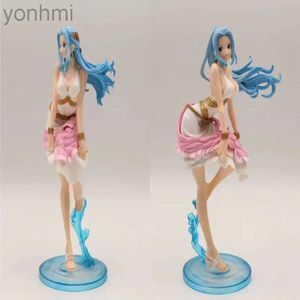 Actiespeelfiguren 25 cm One Piece Anime Figuur Nefeltari Vivi Sexy Mooi Meisje Standbeeld Kamerdecoratie Actiebeeldje Collectible PVC Modelspeelgoed 240322