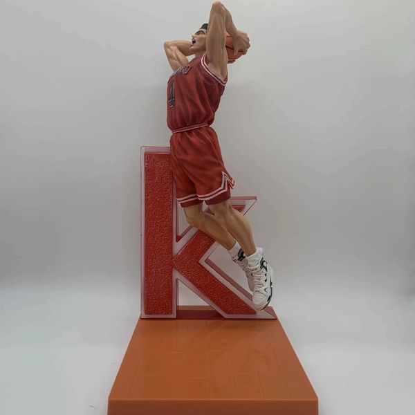 Action Toy Figures 26-37cm Anime Slam Dunk Sakuragi Hanamichi Rukawa Kaede Collectibles Figures d'action Car Ornement Modèle Décoration Kid