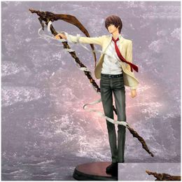 Action Toy Figures 26Cm Death Note Figure Yagami Light Manga Statue Figurines Pvc Killer Kira Collection Modèle Poupée Jouets Décor Dr Dhume