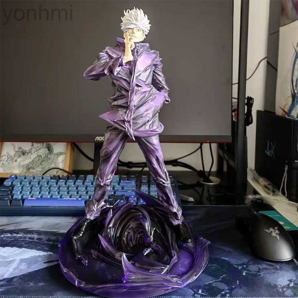 Figuras de juguete de acción 26 cm Jujutsu Kaisen Figura de anime Satoru Gojo Figuras Pvc Gk Estatua Estatuilla Modelo Muñeca Colección Habitación Decora Escritorio Juguetes Regalo ldd240314