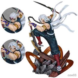 Figurines d'action 27cm Slayer Uzui Tengen Anime Figure Kimetsu Yaiba Action Figure Battle Uzui Tengen Figurine Collection Modèle Poupée Jouet R230707