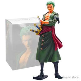 Figurines d'action 28CM Anime One Piece Ronoa Zoro 3D2Y grand debout trois couteaux fantôme coupe PVC Action Collection figurine modèle décoration jouets cadeau