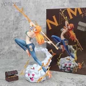 Figuras de juguete de acción 28 cm Figuras de anime Nami de una pieza Figura de acción Gk Modelo sexy Estatua Juguetes de PVC Muñeca Deco Adorno coleccionable Regalo de habitación de escritorio 24314