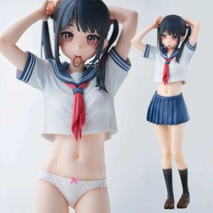 Action Toy Figures 28cm Sailor Fuku No Mannaka 1/7 PVC Migne Sexy Girl Anime Action figure Toy Hentai Model Doll Collection Adult Collection Y24042531G3