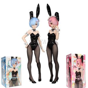 Figurines d'action 29cm Re ZERO -Starting Life in Another World Anime Figure Ram Rem Bunny Ver Action Figure Sexy Girl Figure Modèle Poupée Jouets 230629