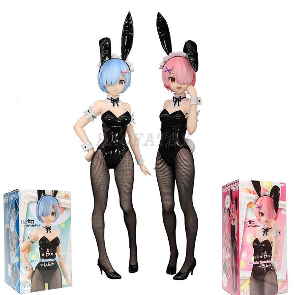 Figurines d'action 29cm Re ZERO -Starting Life in Another World Anime Figure Ram Rem Bunny Ver Action Figure Sexy Girl Figure Modèle Poupée Jouets 230608