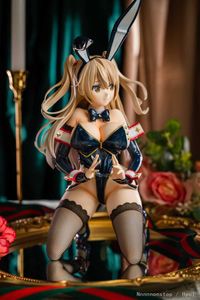 Actie speelgoedcijfers 30 cm anime figuur Bunny Girl Sexy Black Silk Rabbit Ears Model Collection Doll Toys Gift Desktop Ornamenten